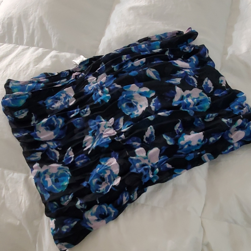 Target blue floral infinity scarf